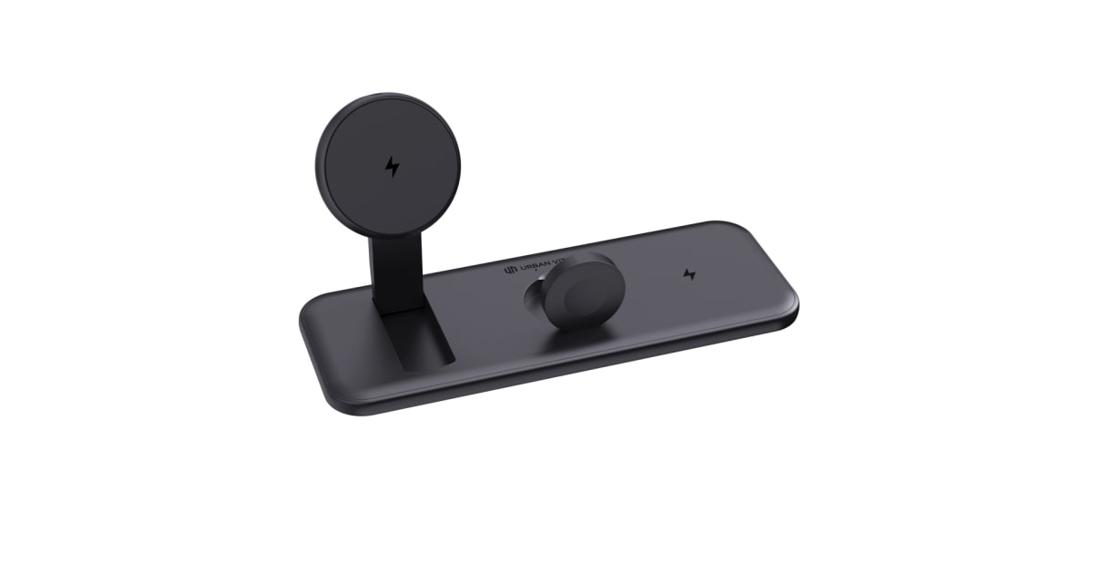 Urban Vitamin Torrance 3 i 1 magnetisk 15W-laddare, svart, Urban ...