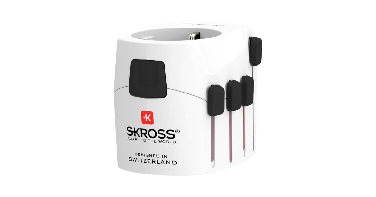 SKROSS Pro 3-polig världsreseadapter, vit, Skross - Köp gåvokort ...