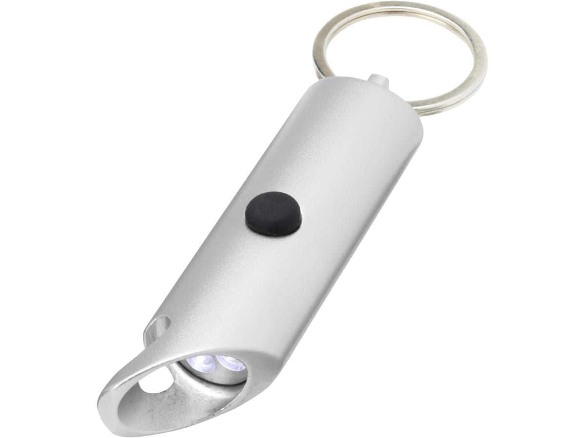 Flare LED-lampa och flasköppnare med nyckelring av återvunnen aluminium