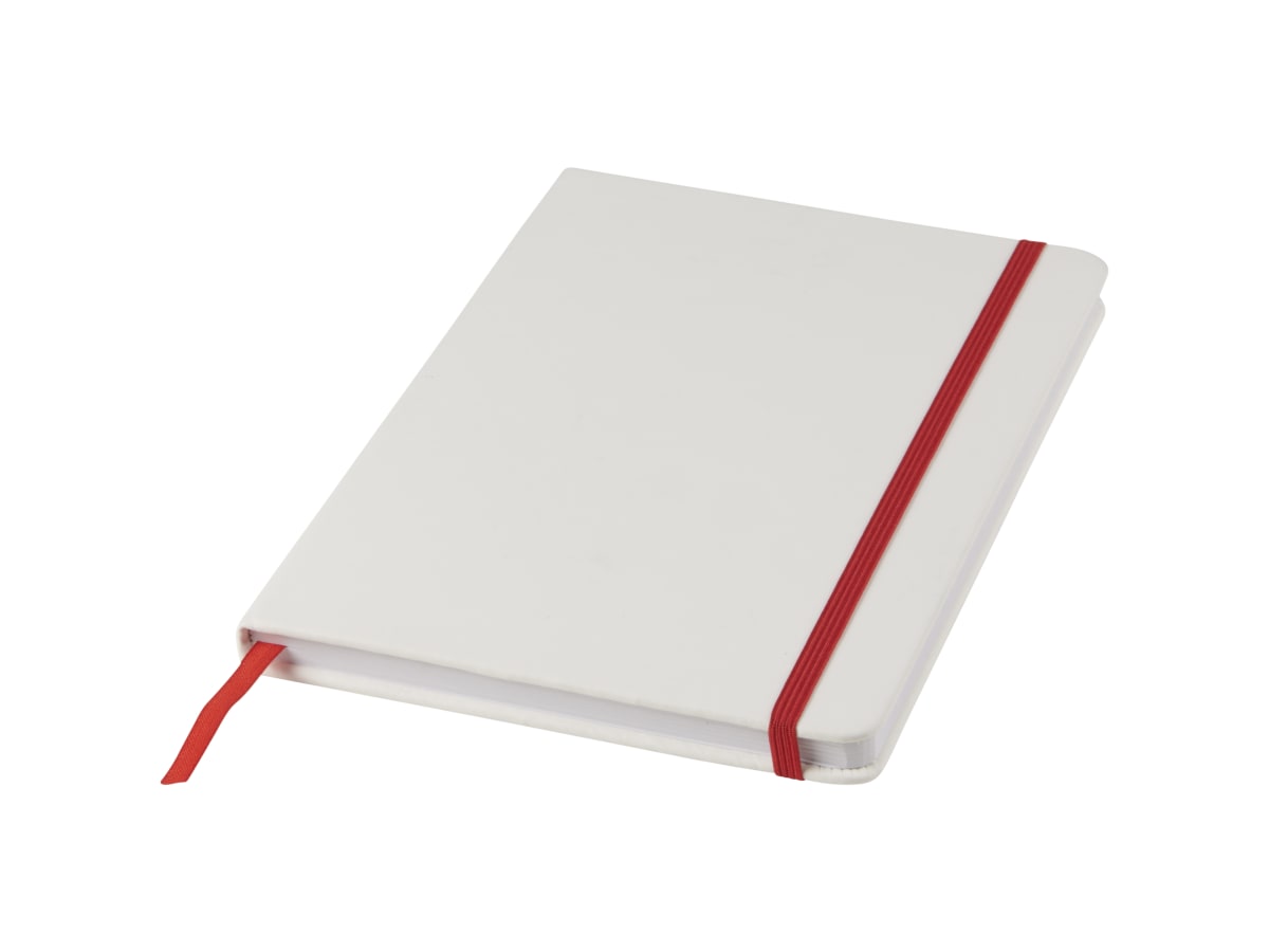 Spectrum vit anteckningsbok A5 med färgad kontrast
