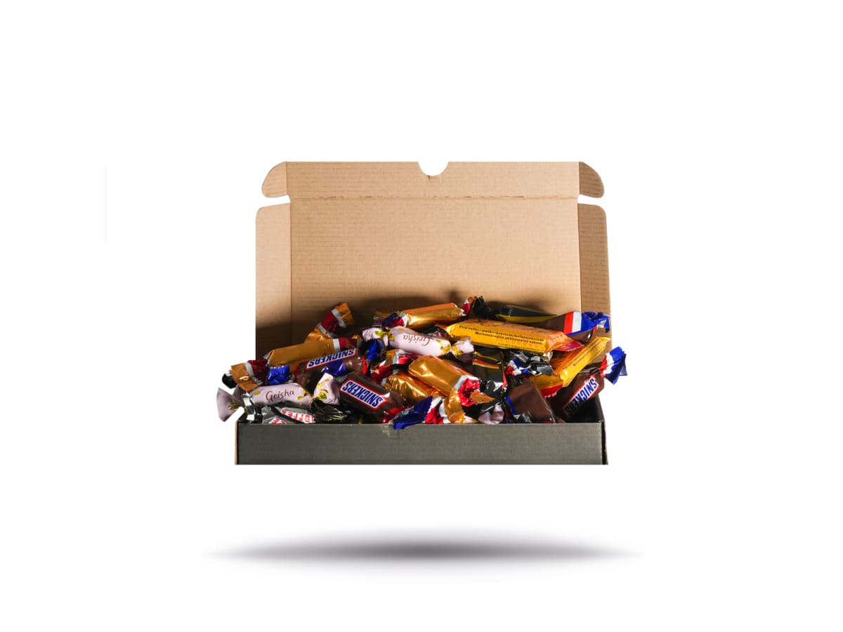 Svart godislåda 200g