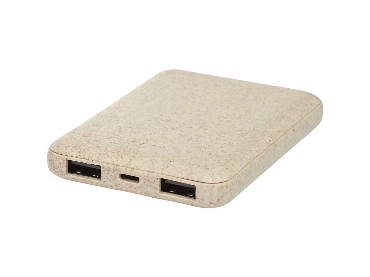 5000 mAh trådlös powerbank i halm