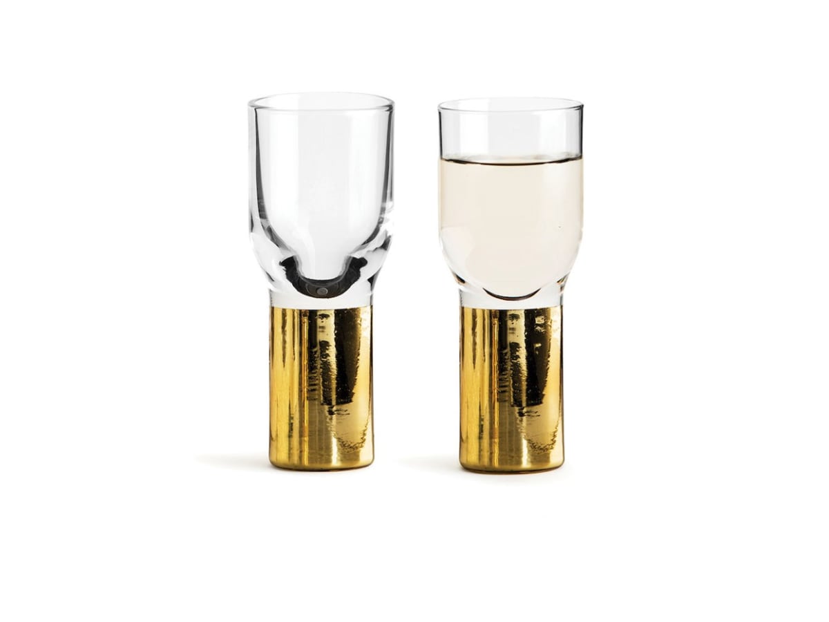 Club snaps- och shotglas guld, 2-pack, 4cl