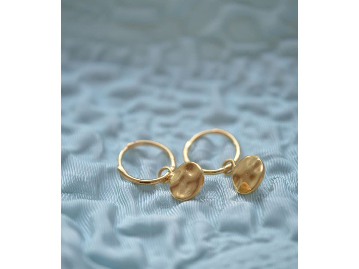 Minimalistica Hammered Örhängen Guld