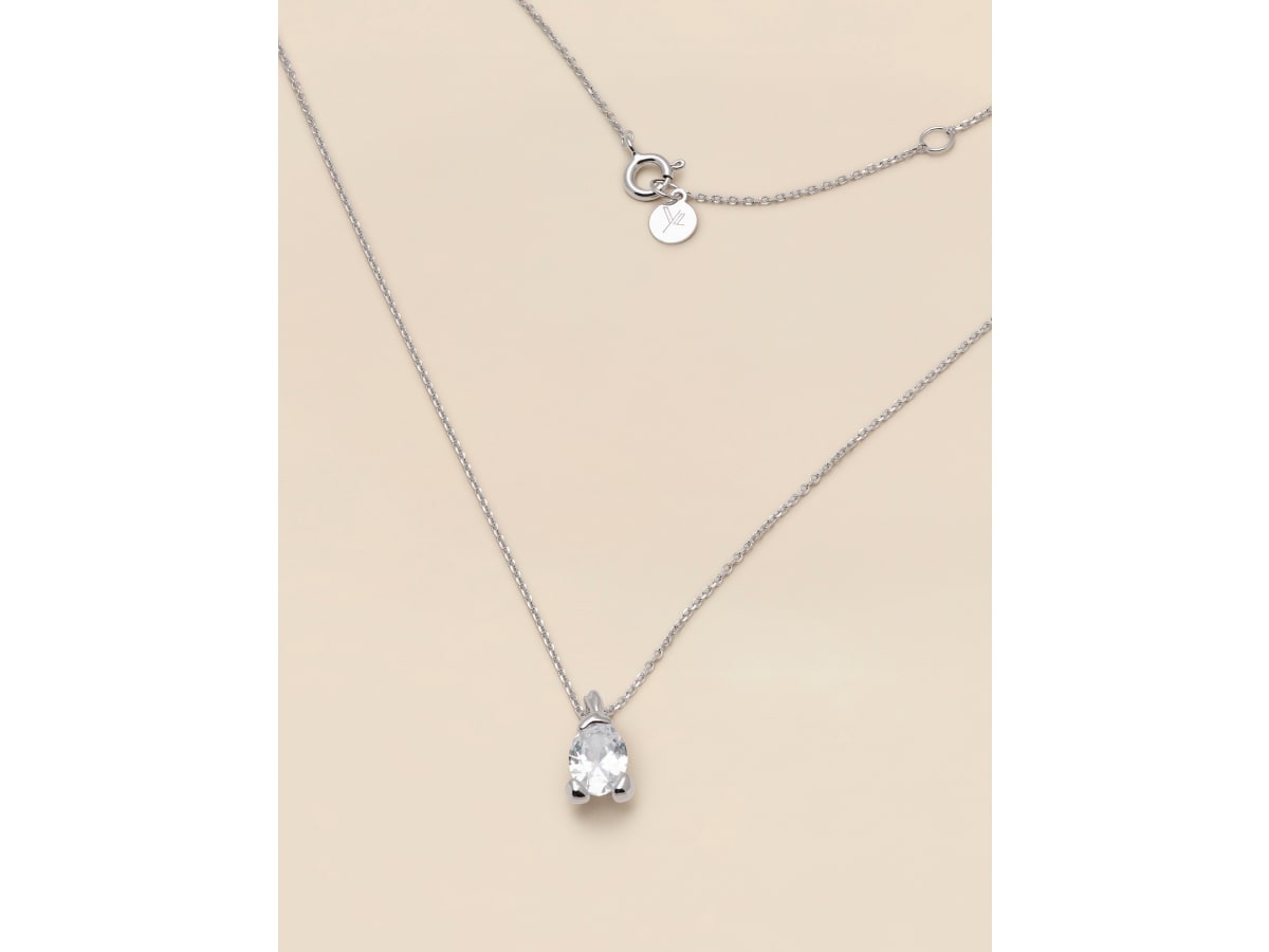 Embla halsband - Crystal (silver)