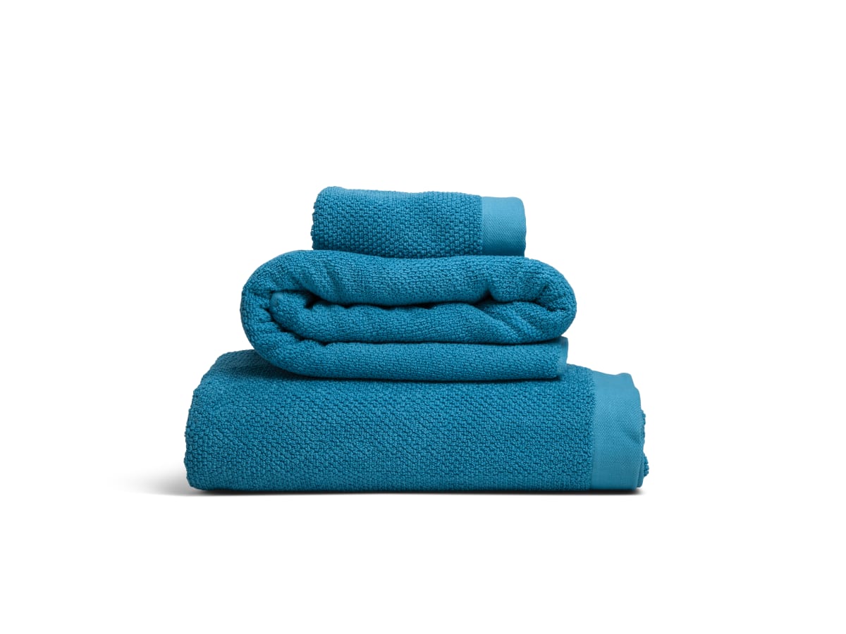 KL Frotté Bomull/Lin Turkos. 1 styck 50x70 cm