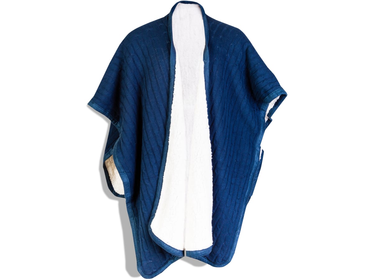Cable Sherpa Poncho Marin