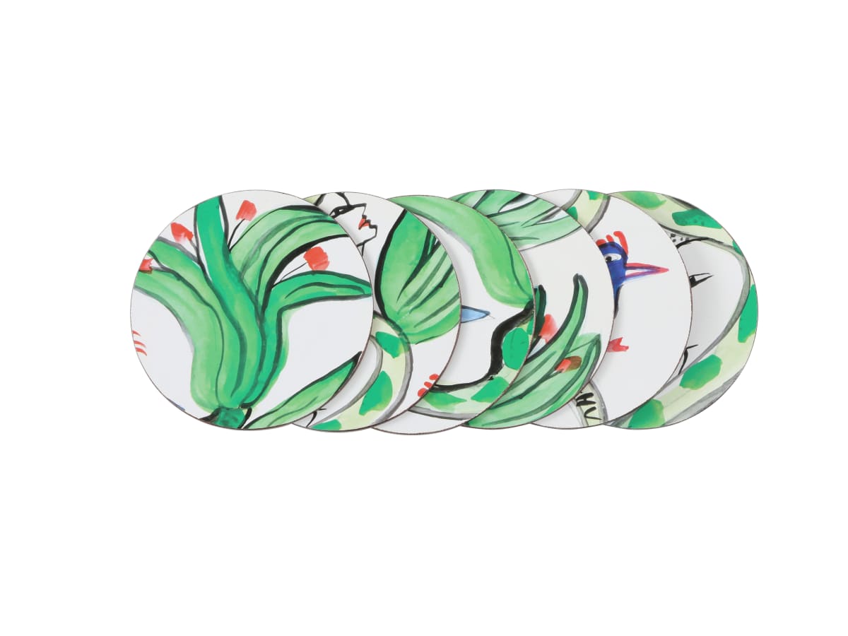 Ulrica Hydman-Vallien - Glasunderlägg Fågelsång