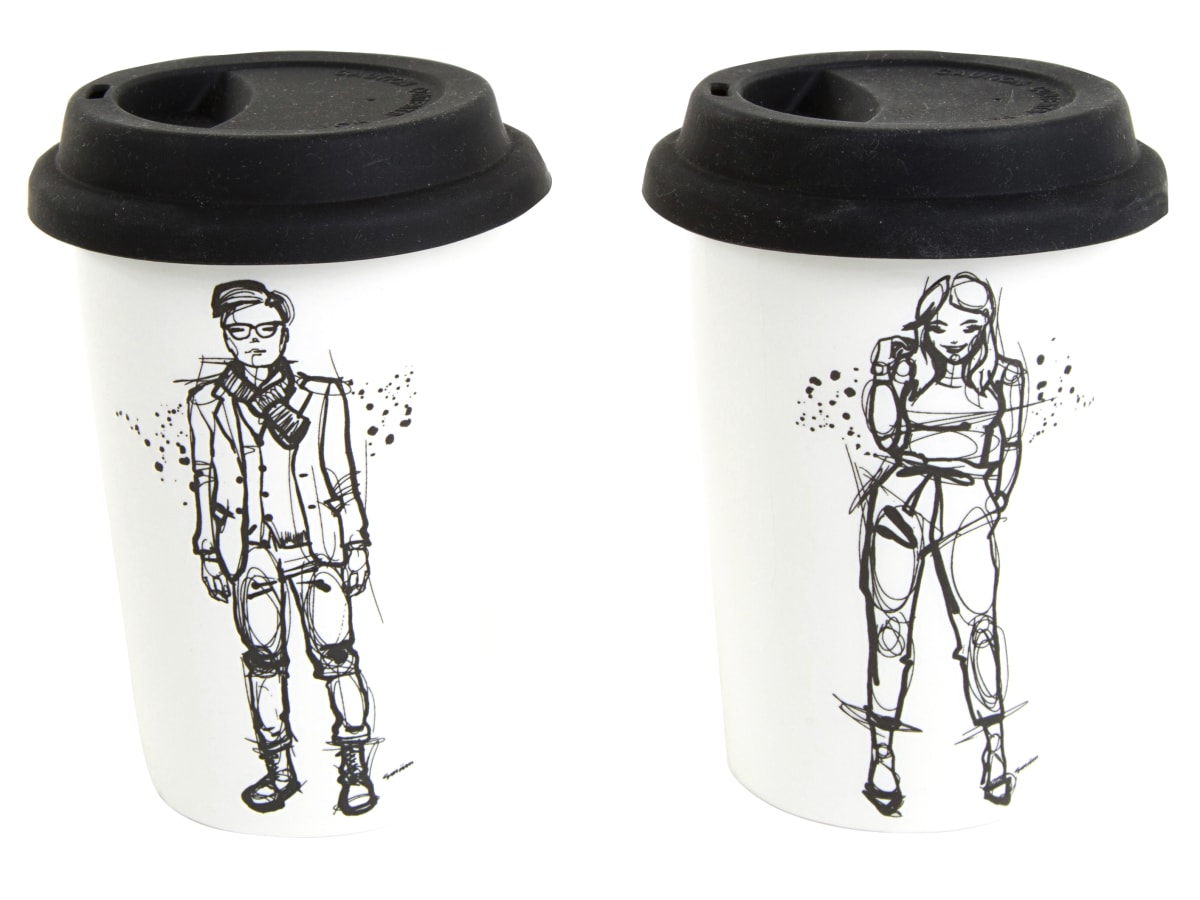 2-pack Muggar His & Her Vit