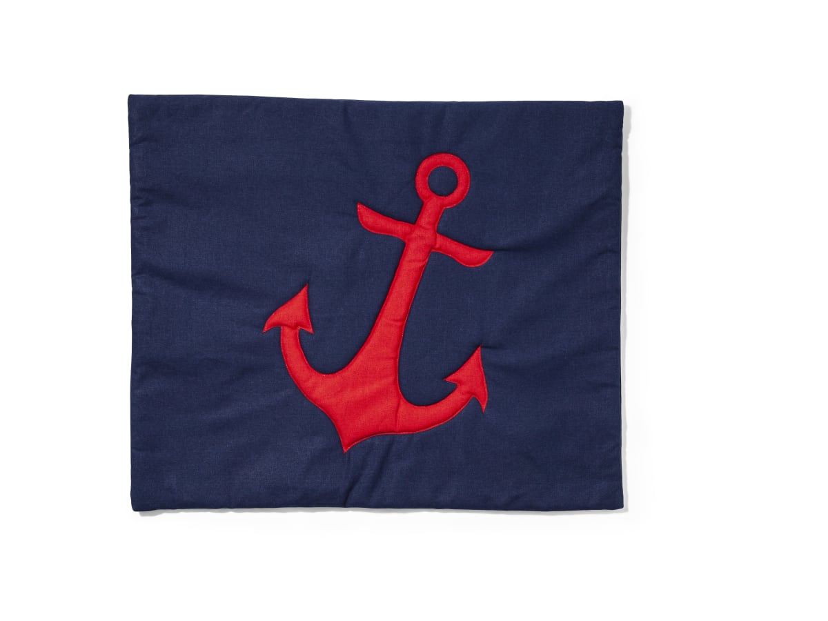 LNV Pillow C Quilted Anchor Röd
