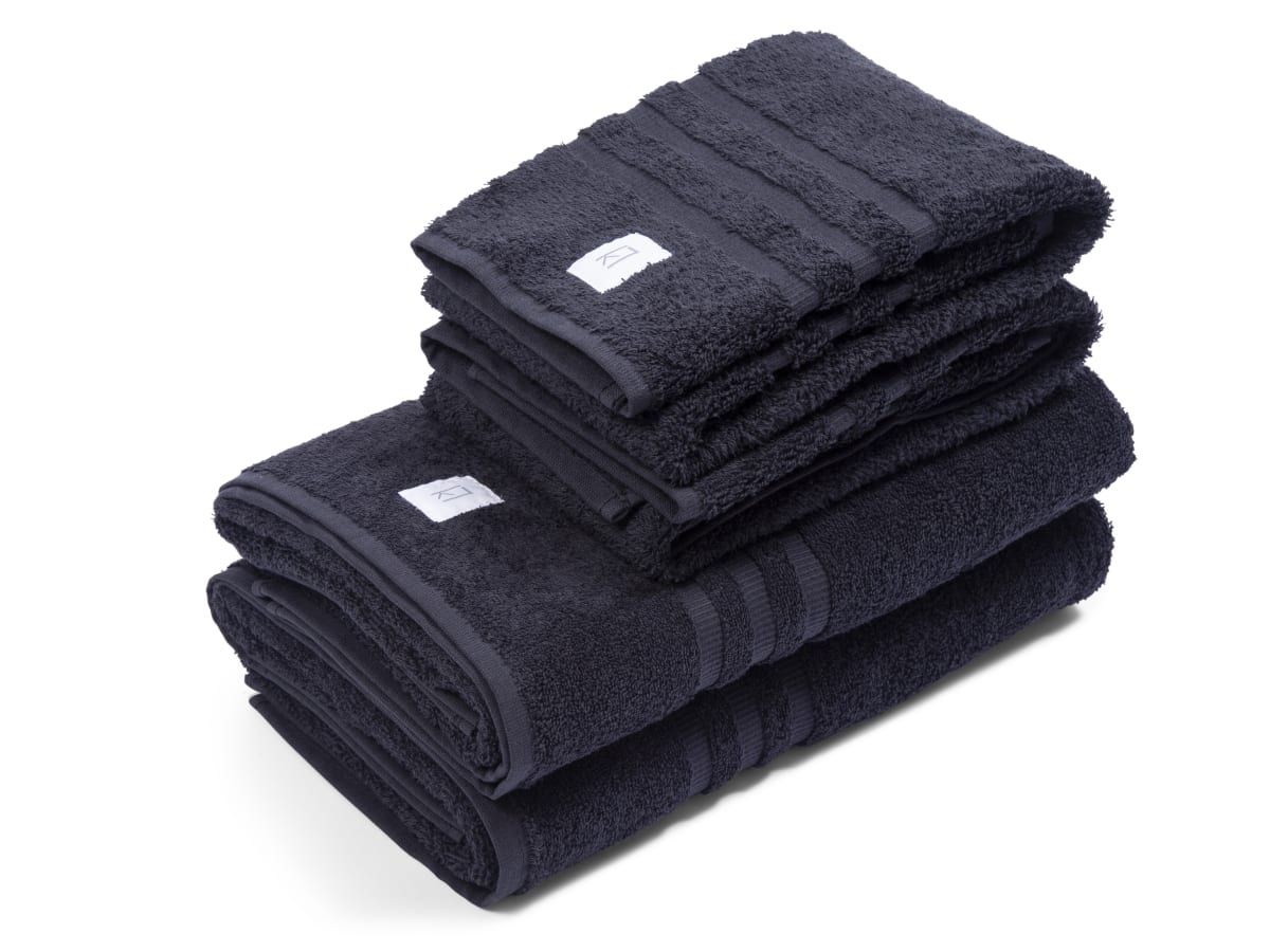 Kl Frotte Svart 65x130 cm