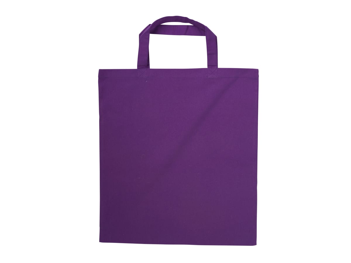 Tygkasse 150g korta handtag Lila