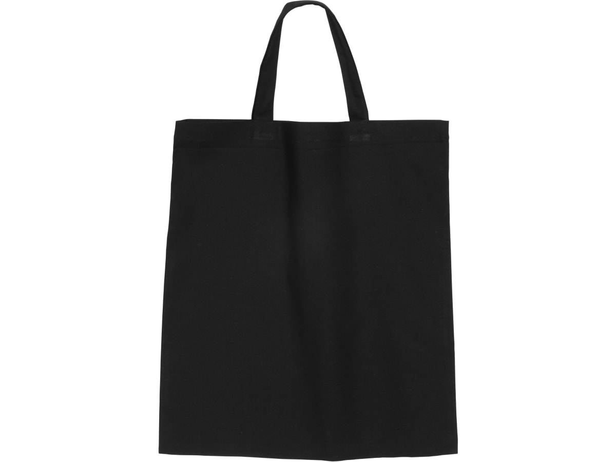Tygkasse 150g korta handtag Svart