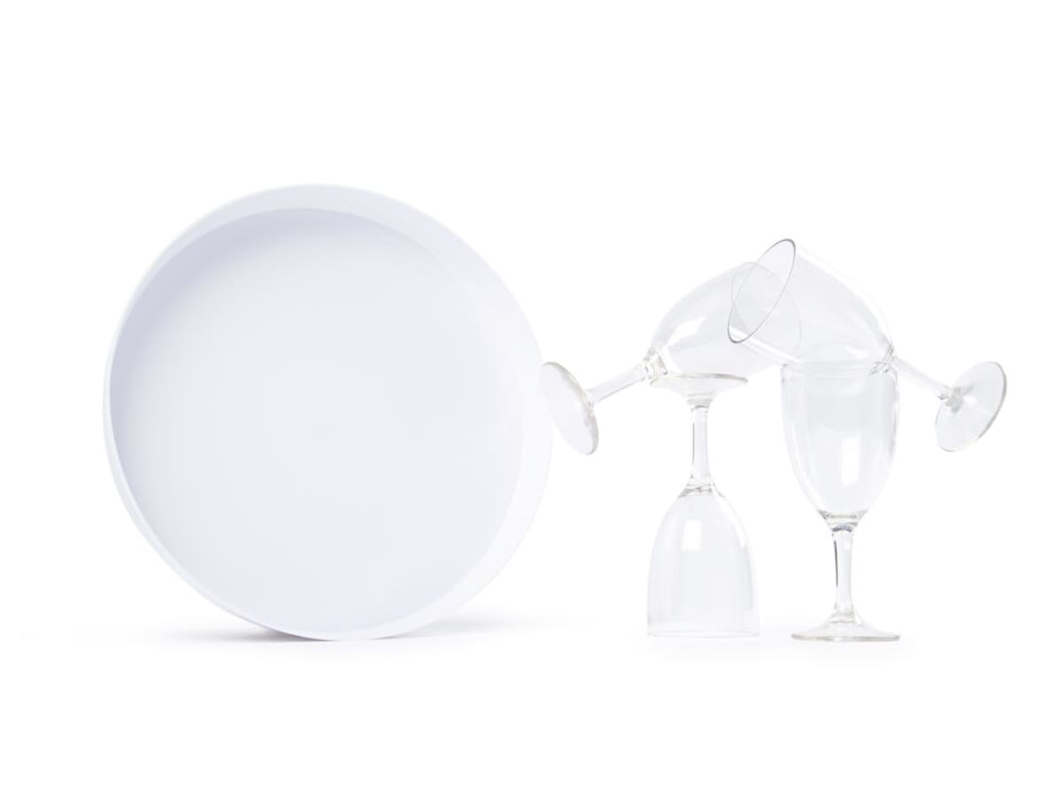 Glas och bricka neutral