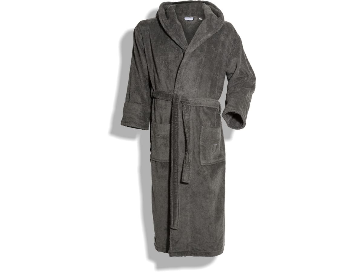 Badrock med Huva Mörkgrå XXL
