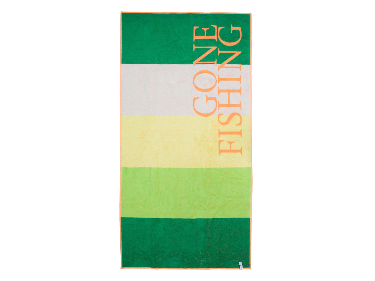 LNV Beach Towel Gone Fishing Grön