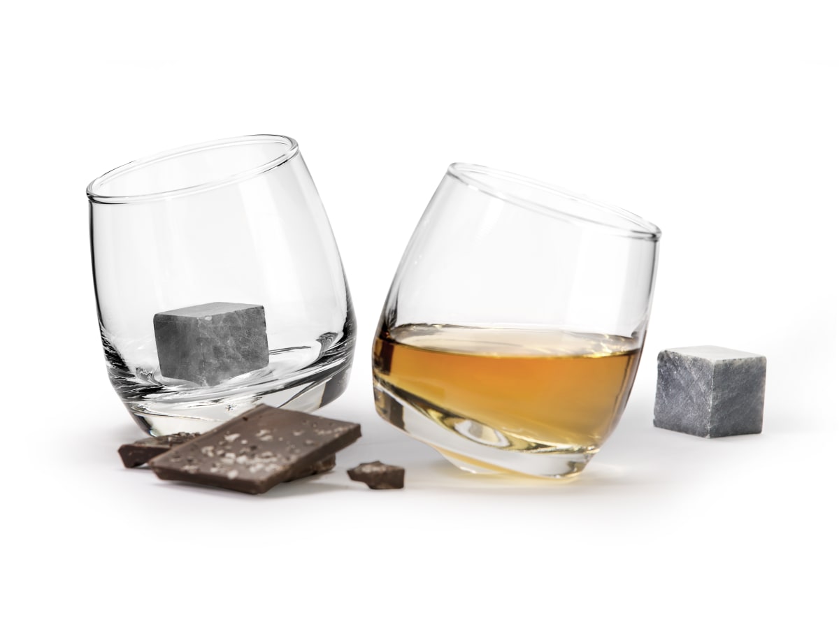 Giftset Club glas och drinkstenar 2-pack