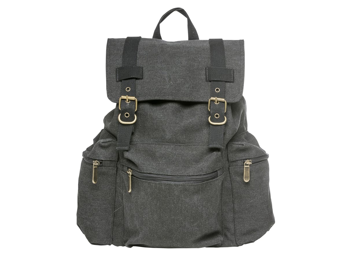 Ryggsäck canvas svart