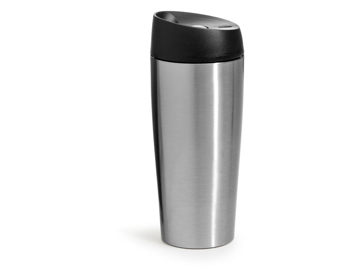 Bilmugg rostfri med knapp 40 cl