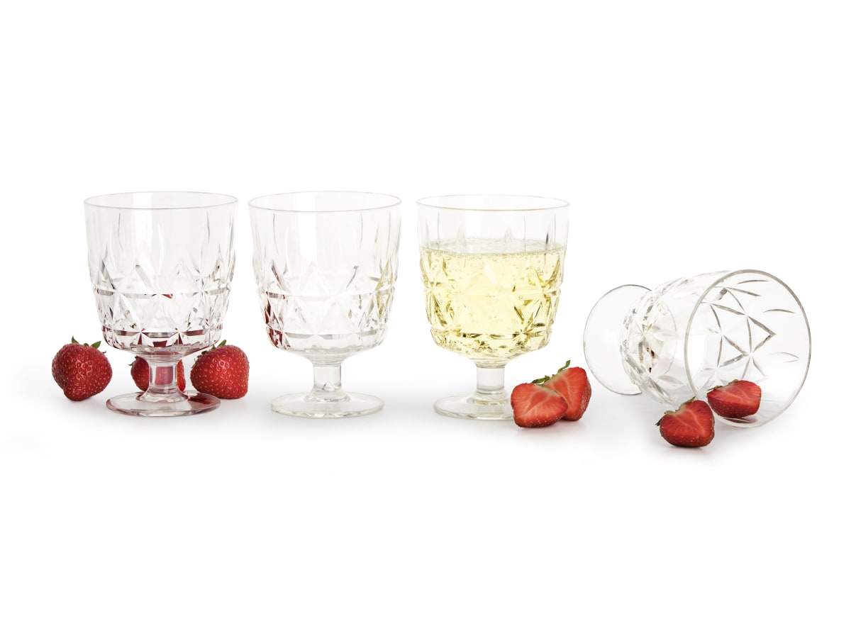 Picknick altanglas 4-pack, transparent