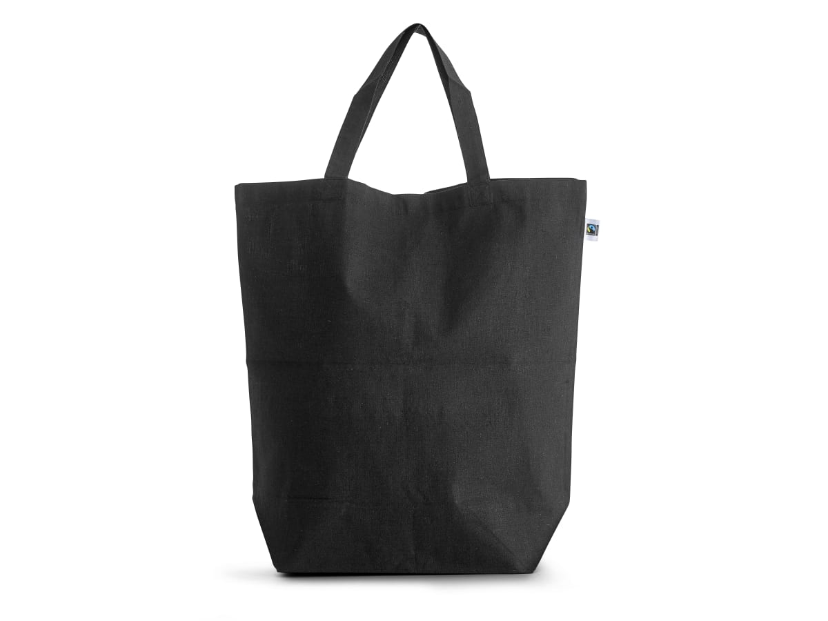 Shopping väska svart, ECO bomull Fairtrade, 20L