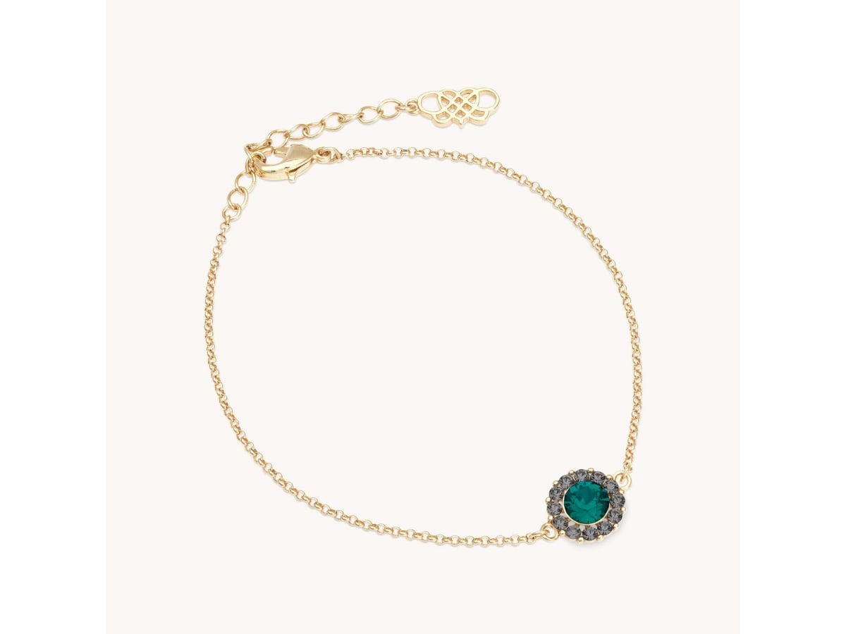 Celeste armband - Smaragd / Svart diamant