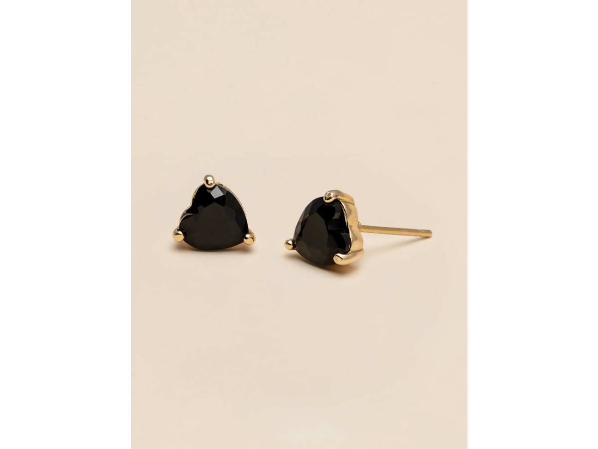 Venus stud - Noir / champagne