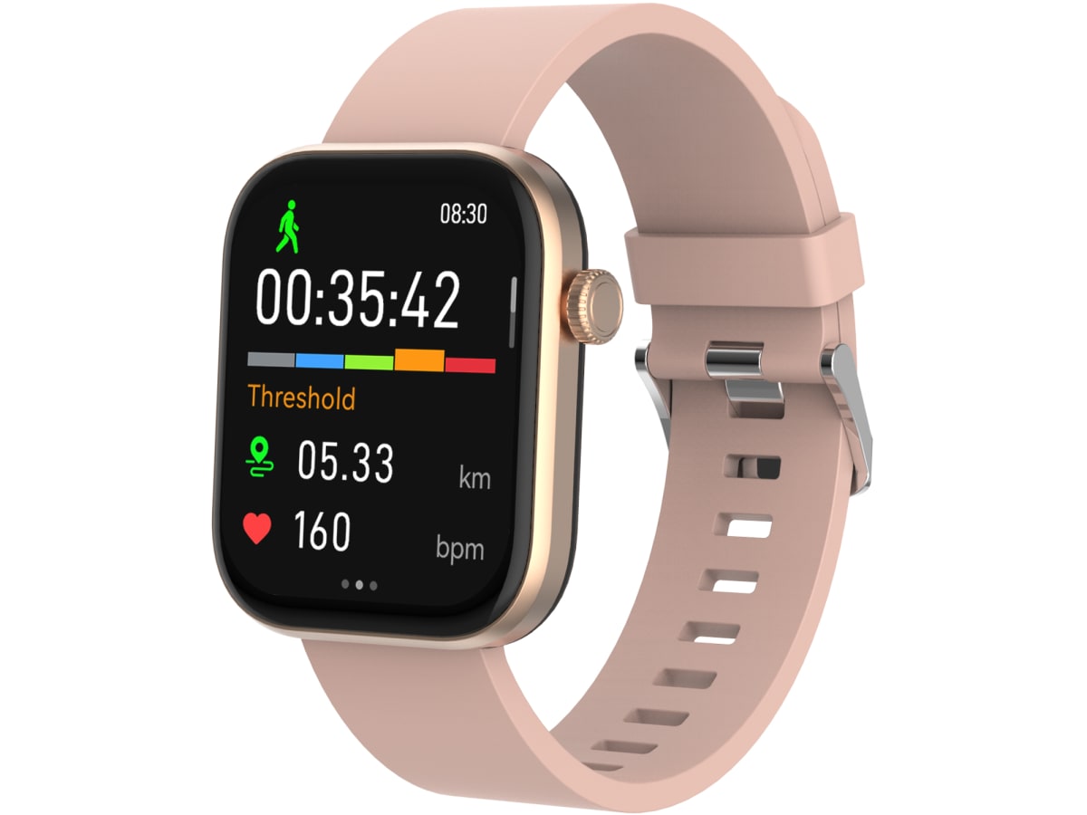 Bluetooth AMOLED Smart Watch Rosa / Beige