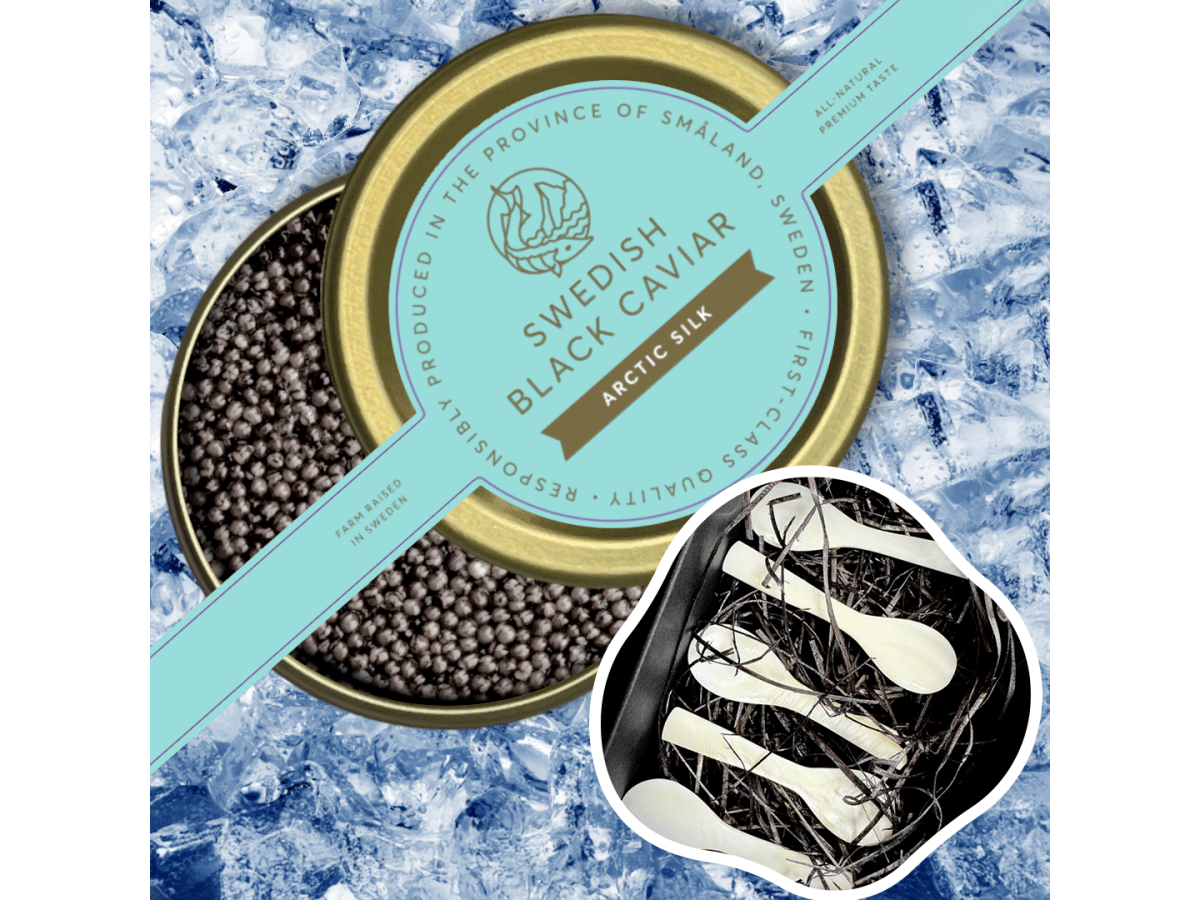 Arctic Silk Black Caviar 50 gram & Caviar Spoon Set