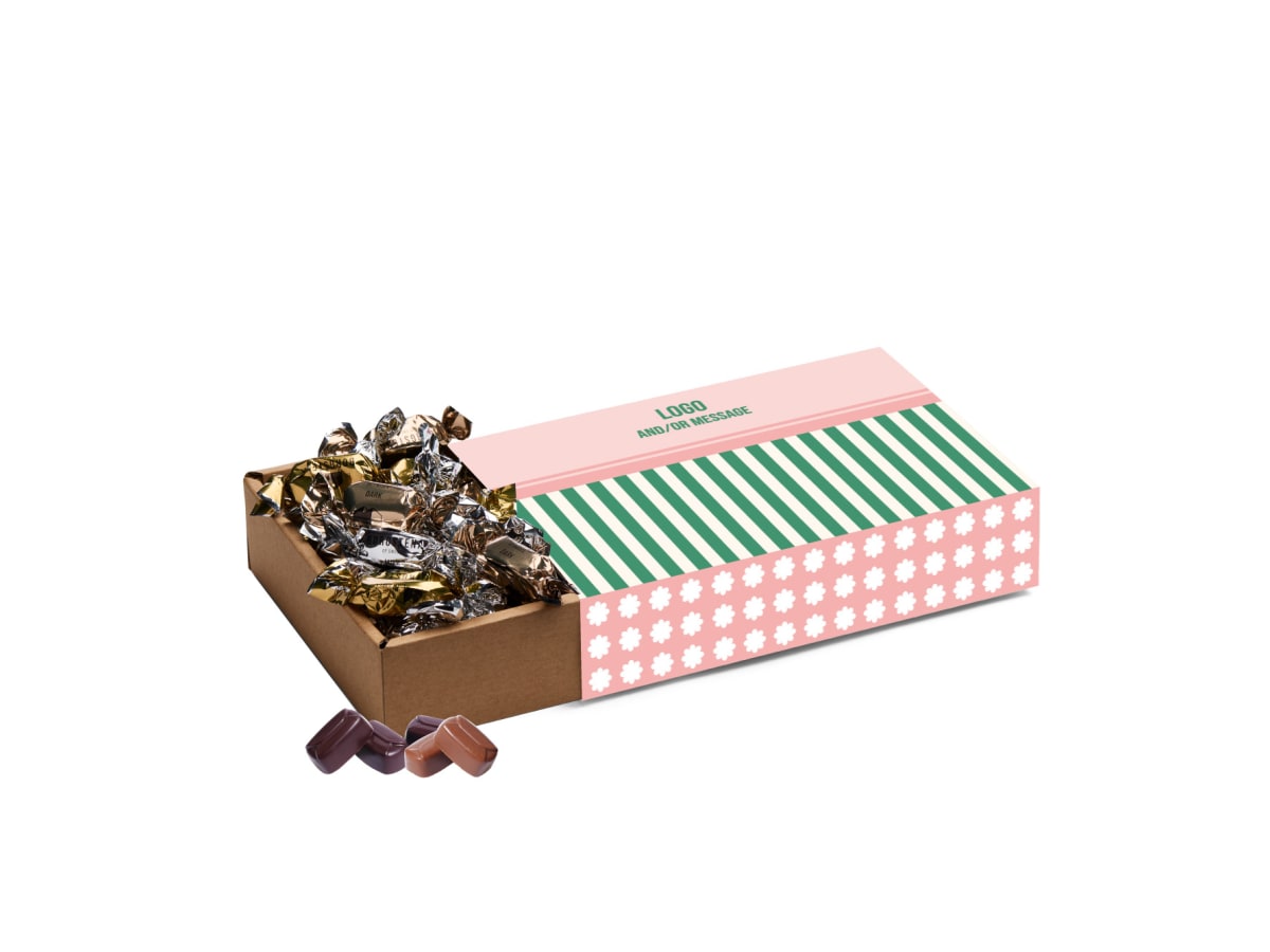 Påsklåda med chokladmix  & logotyp, 500 gr