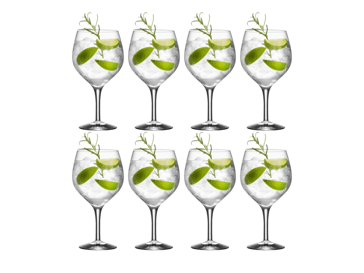 8 st Gin & tonic glas 64cl