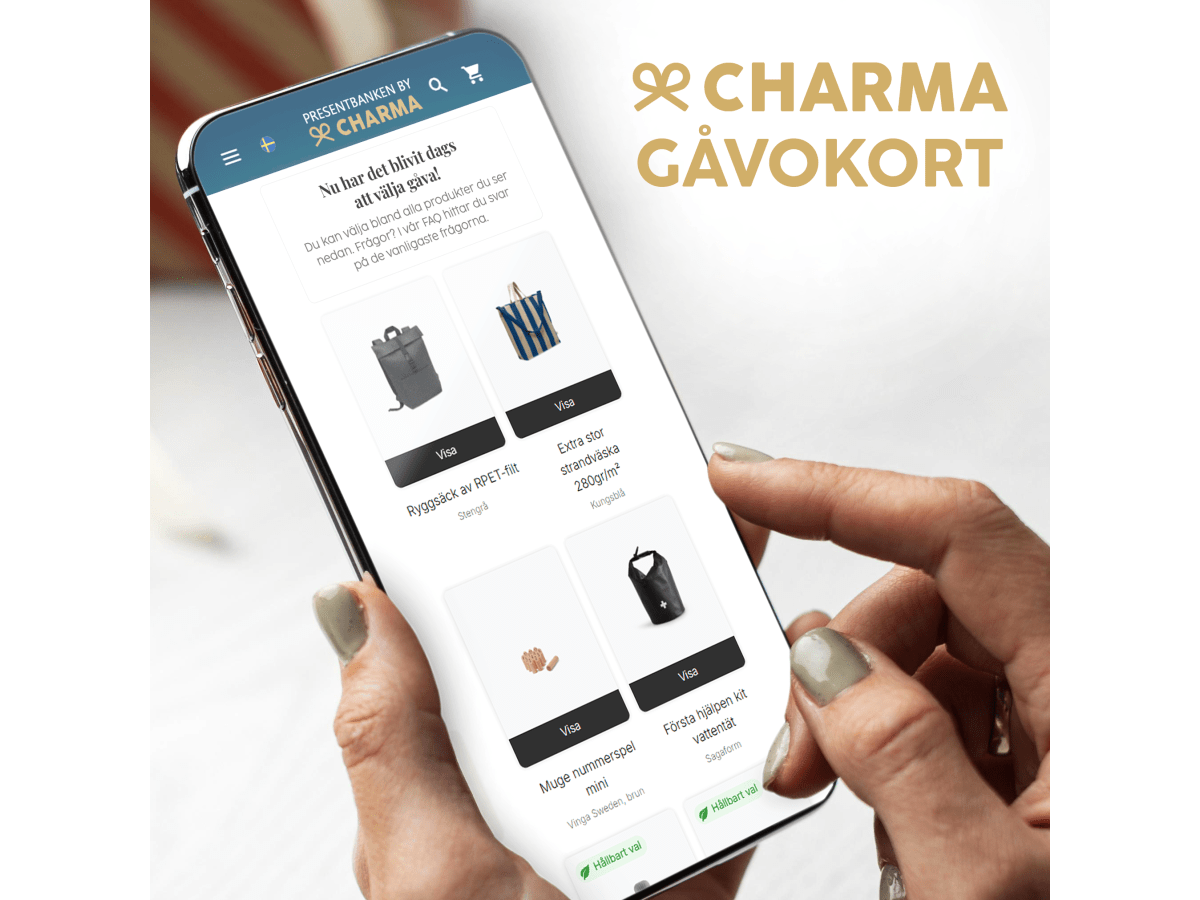 Charma gåvokort - mottagaren väljer själv gåva