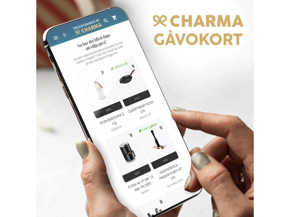 Charma gåvokort - mottagaren väljer själv gåva