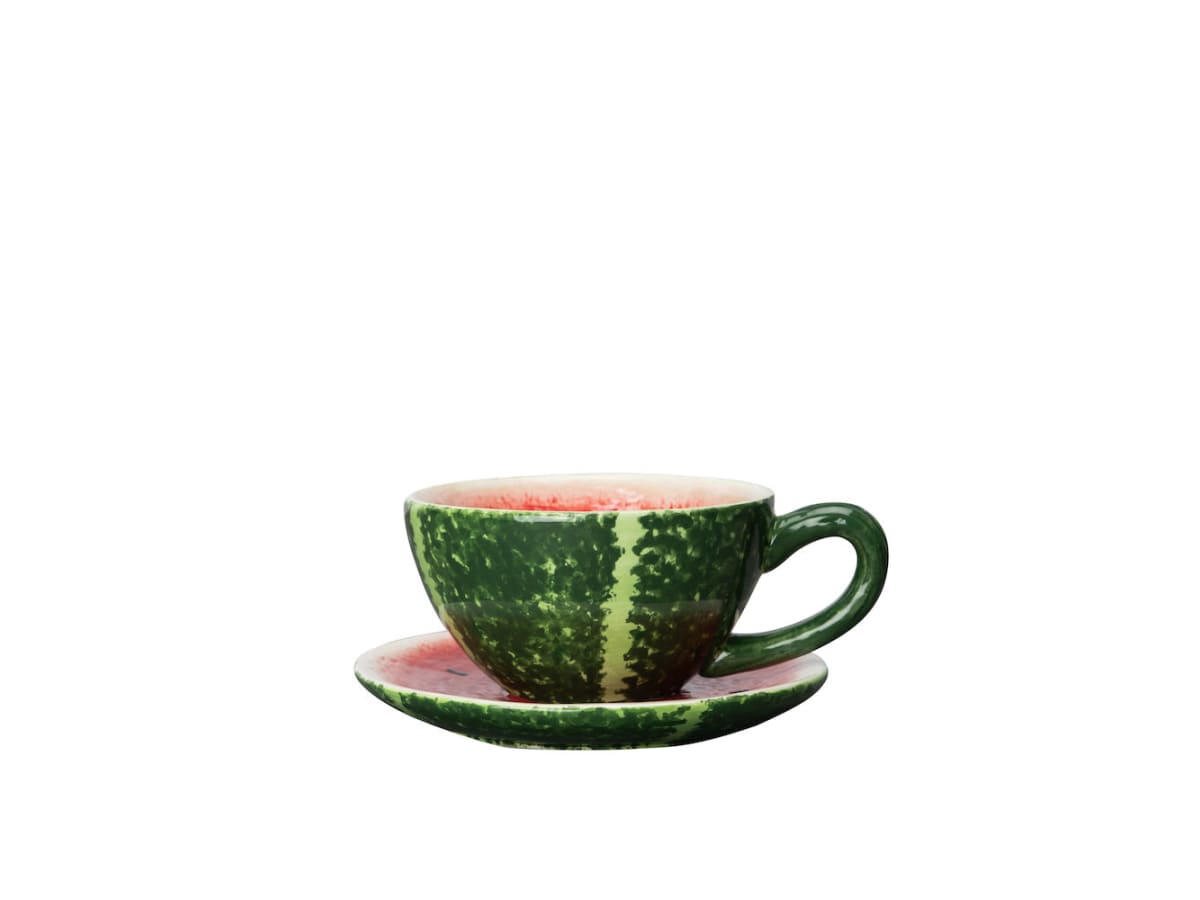 Cup and plate Watermelon 