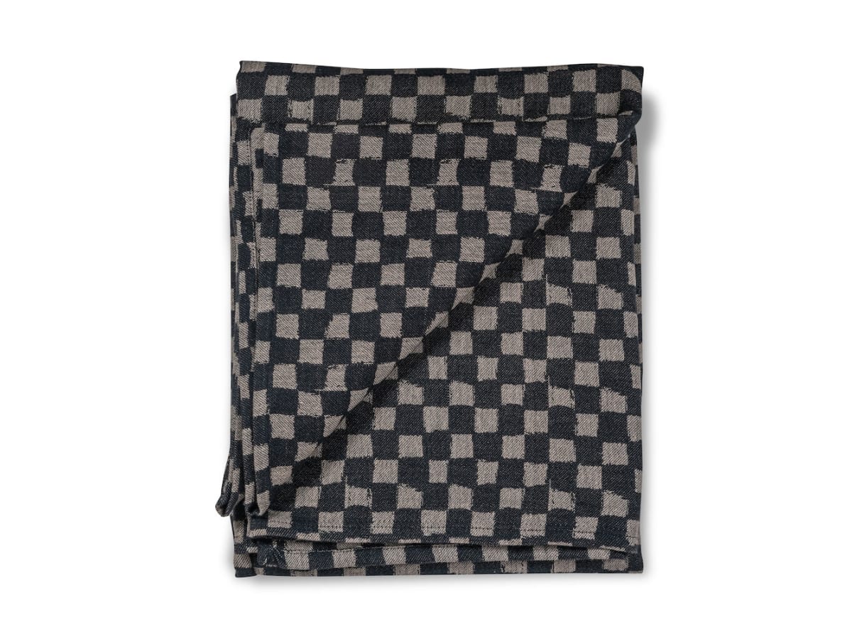 Cotton table cloth Checki Black