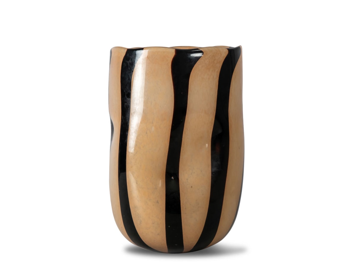 Vase Curt Black/beige