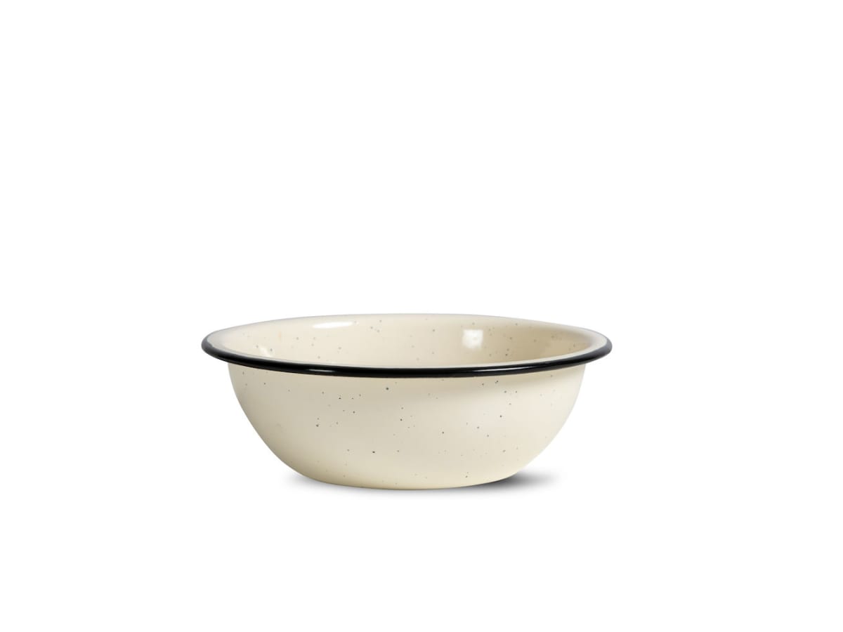 Doris emaljskål, beige