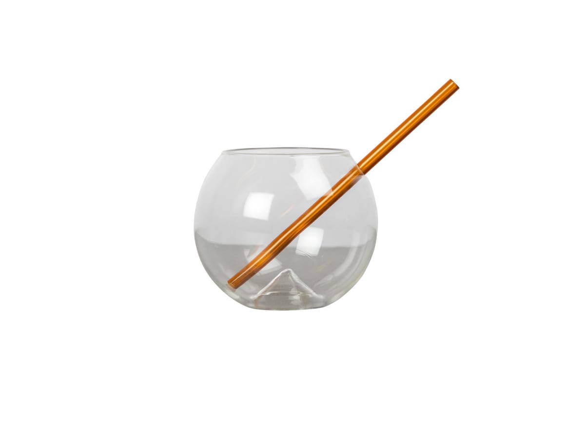 Glass with straw Magaluf 2-pack