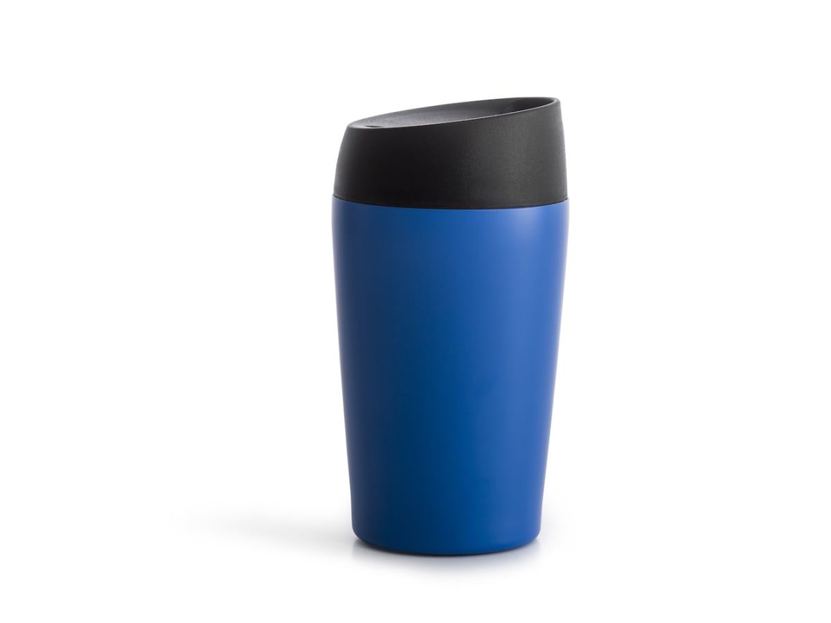 Bilmugg med låsbar tryckfunktion liten, blå