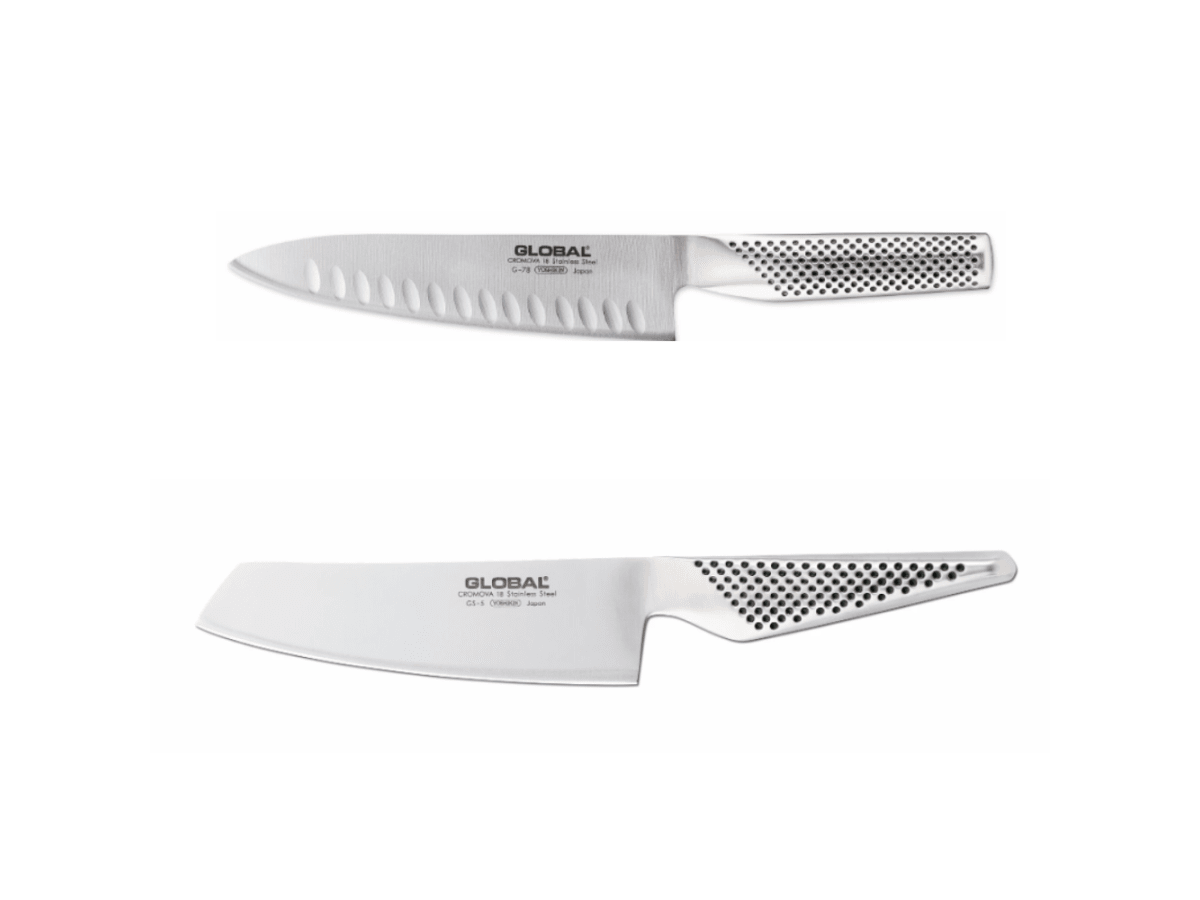 Knivset i två delar - Kockkniv & Grönsakshacka