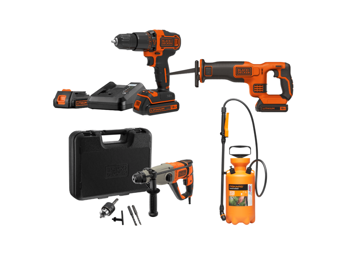 Black & Decker Maskinset 18V & Tryckspruta 5L