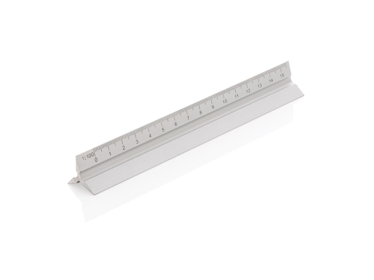 15cm triangulär aluminiumlinjal