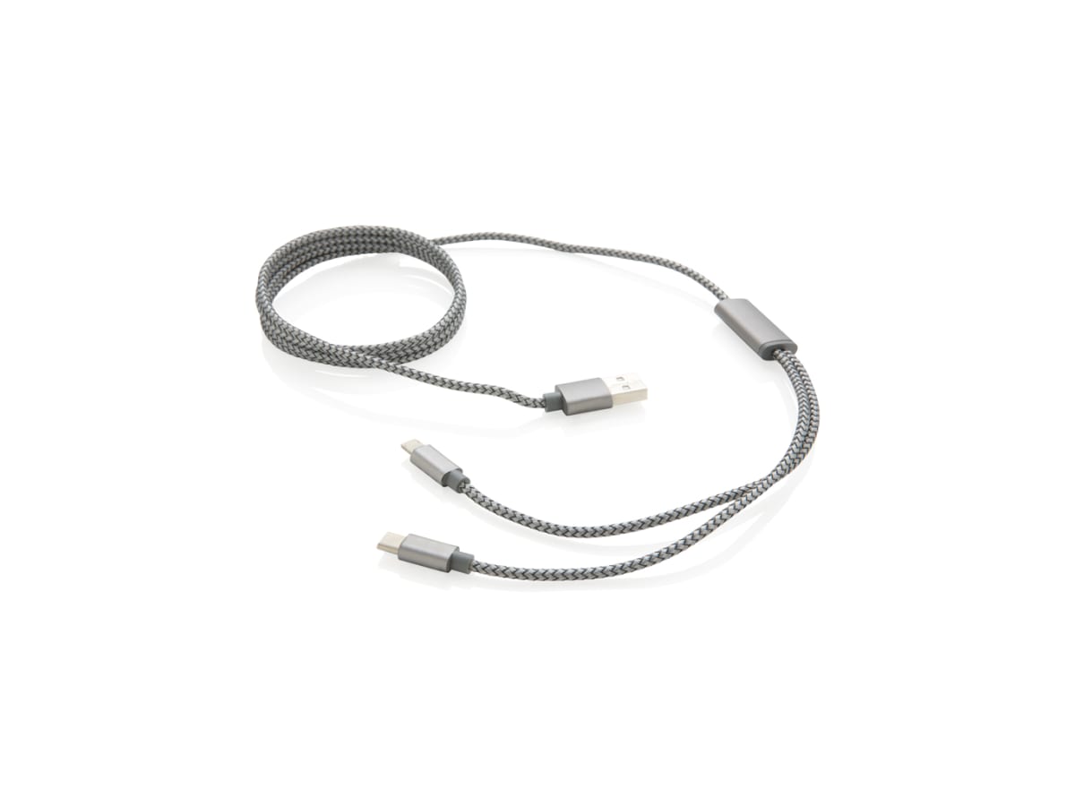 3-i-1 flätad kabel
