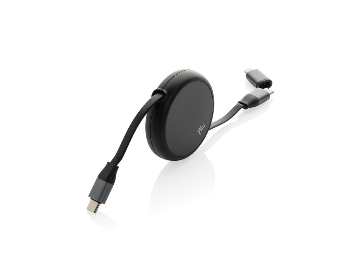 Terra RCS återvunnen aluminium 240W utdragbar 2-i-1 kabel