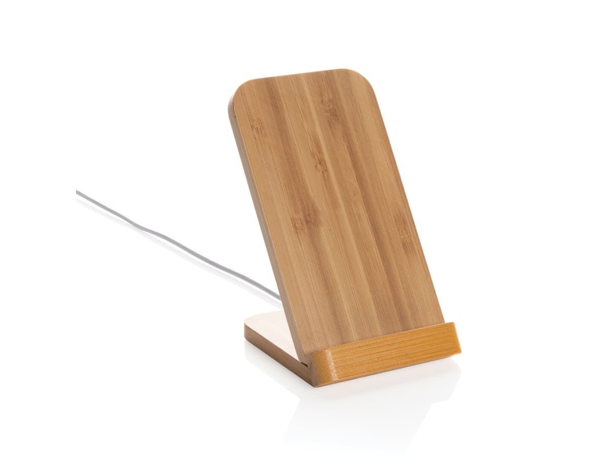 5W trådlöst laddningsställ i bambu