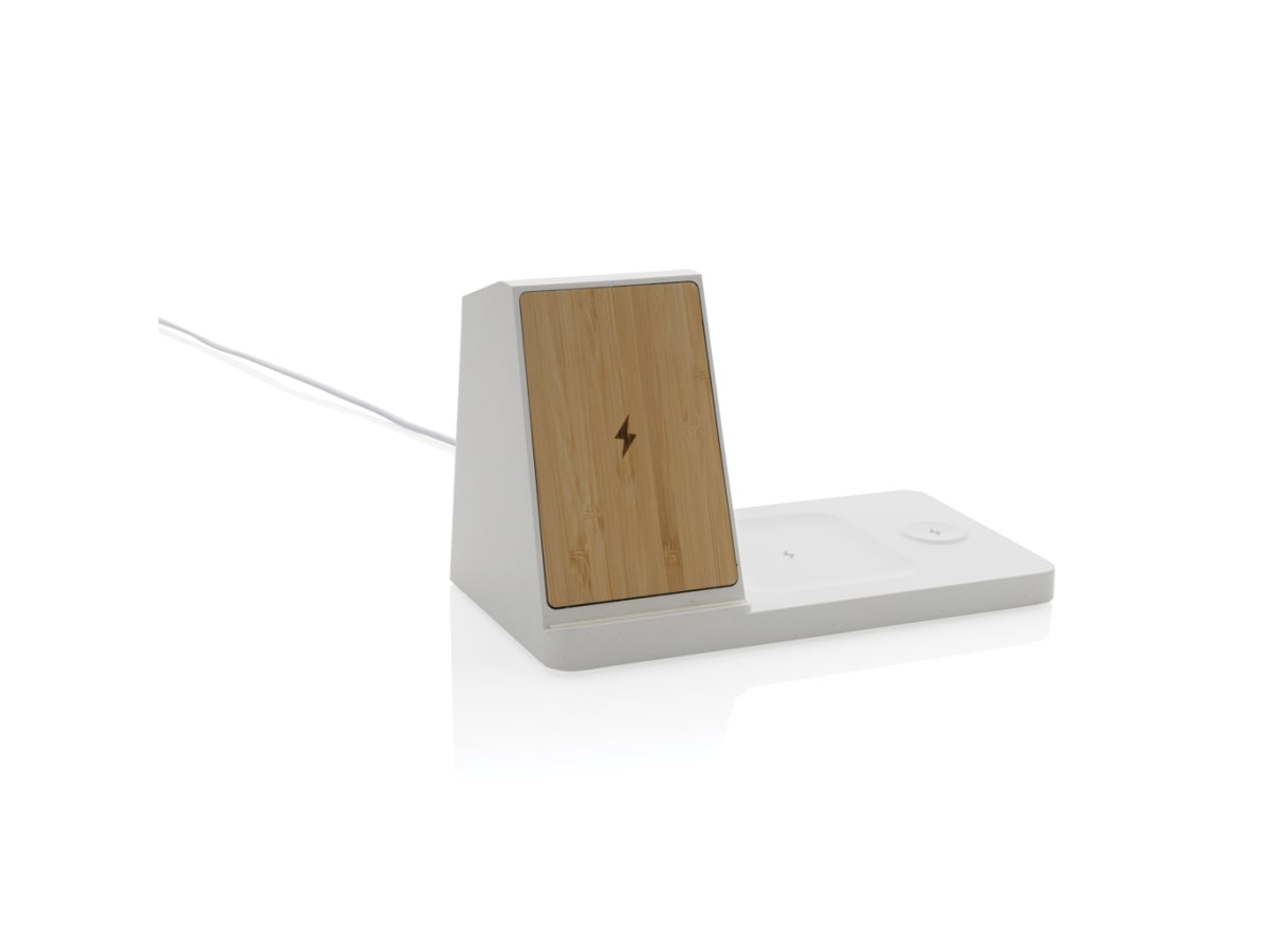 Ontario RCS plast & bambu 15W 3-i-1 trådlös laddare