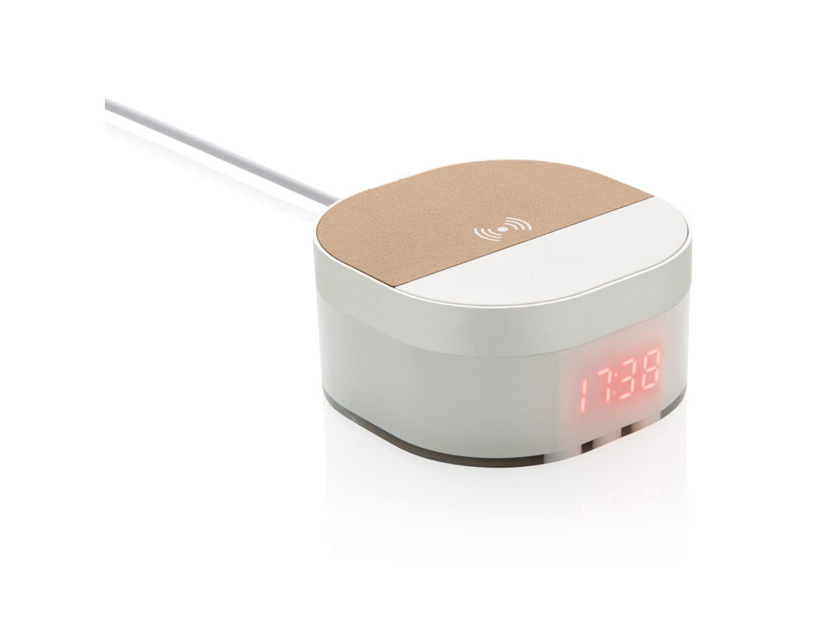 Aria digital klocka med 5W trådlös laddning