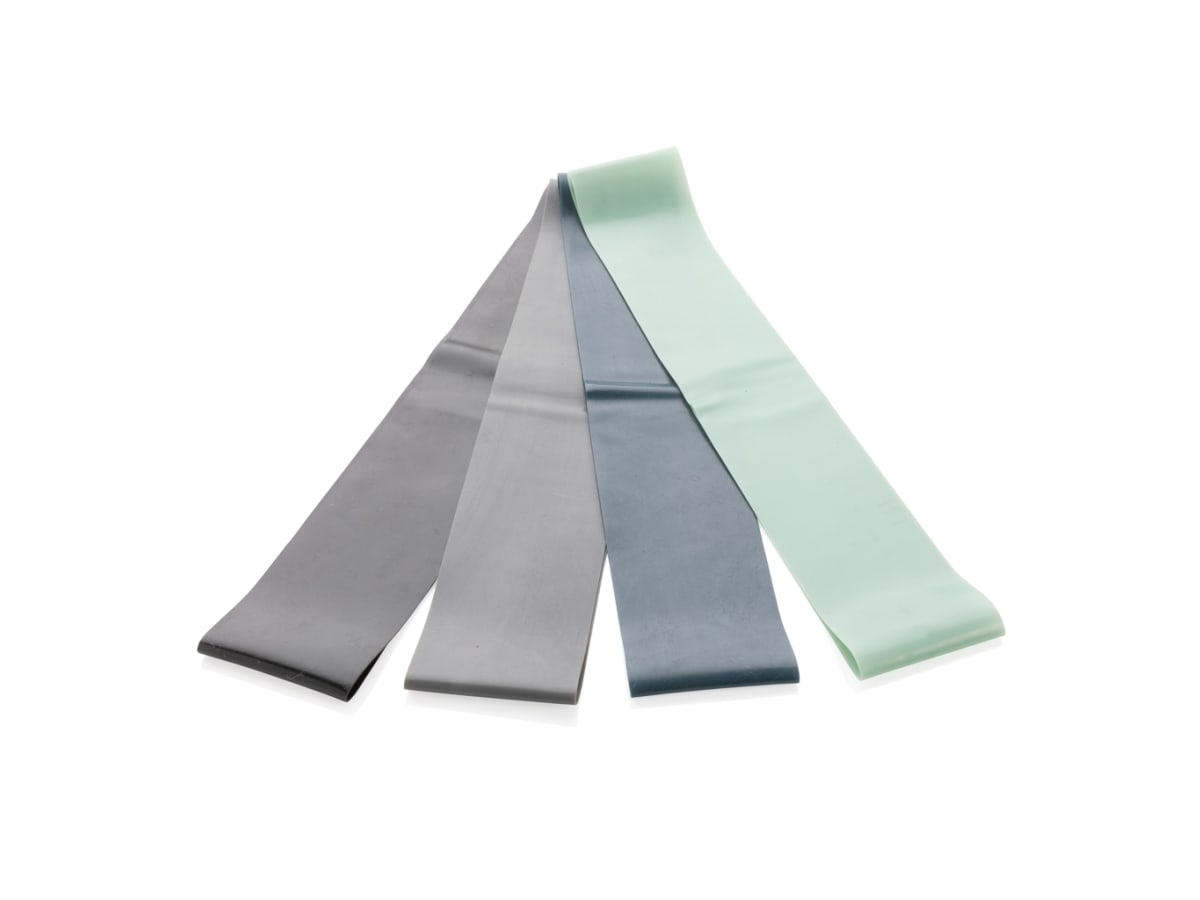 4-pack elastiska träningsband i fodral