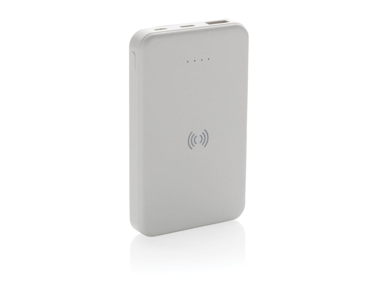 5.000 mAh trådlös powerbank i RCS återvunnen plast