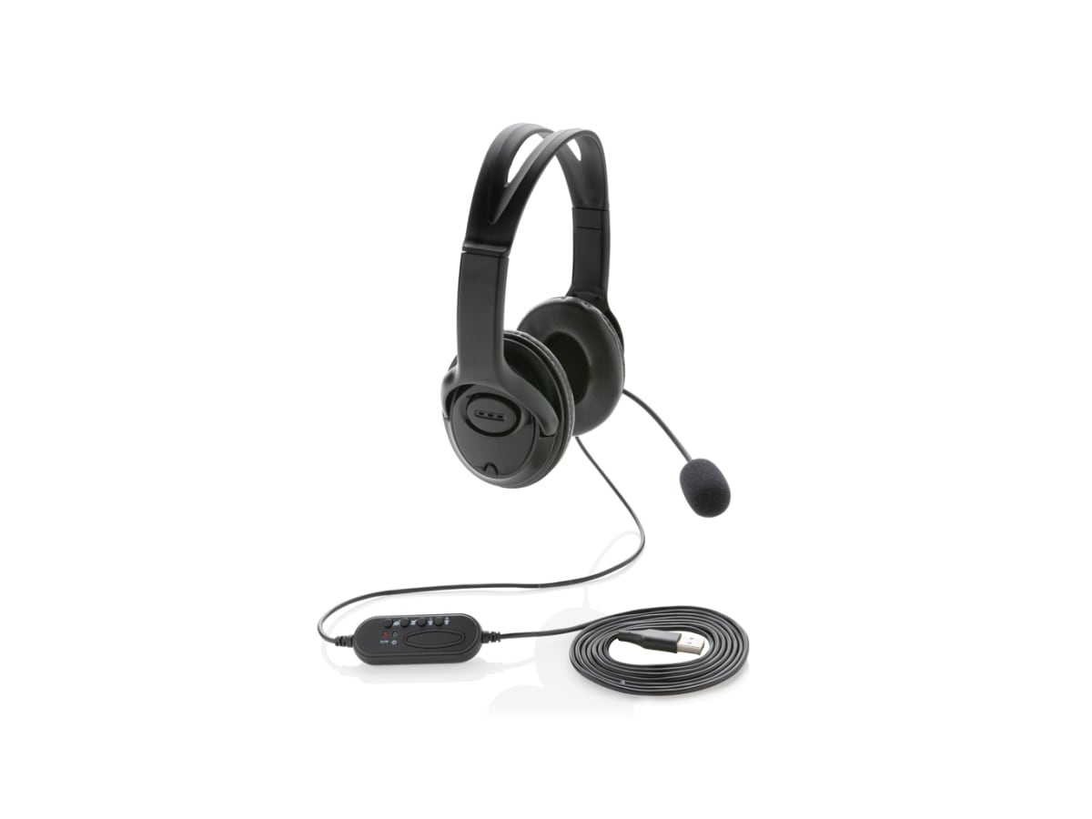 Over-ear headset med kabel